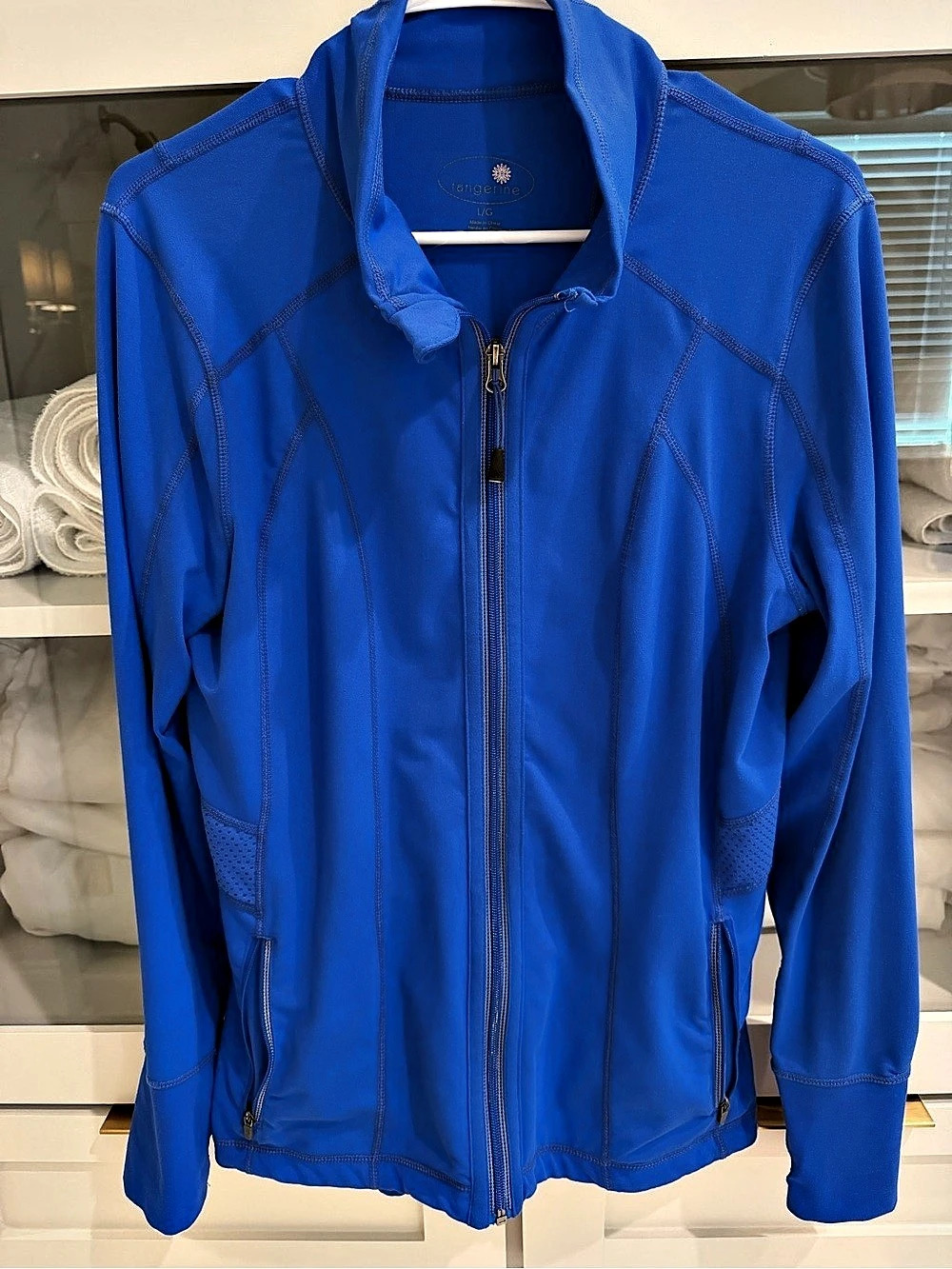 Blue Full-Zip Jacket Size Large Like New